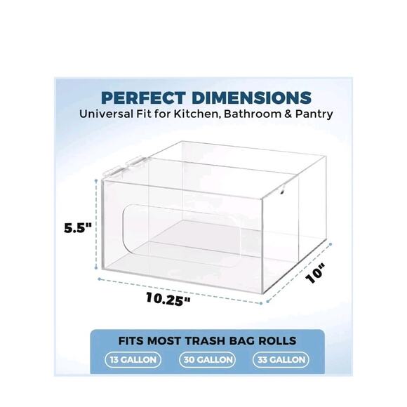 Trash Bag Kitchen and Bathroom Organizer - Large Garbage Bag under Sink Dispense - Picture 7 of 9